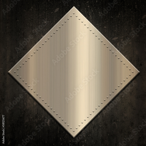 Gold metallic background on grunge photo