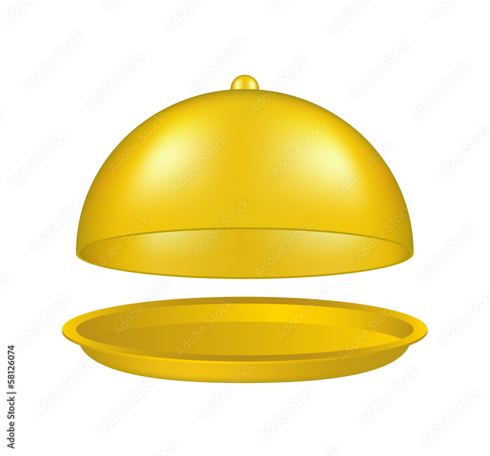 Open golden cloche Open golden cloche