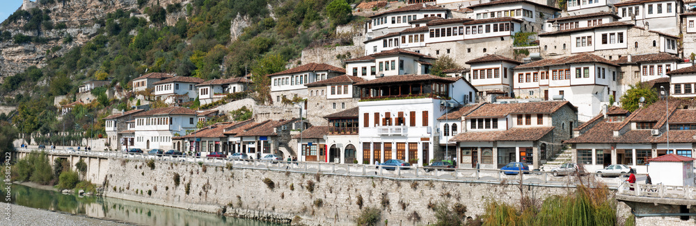 Ottoman houses in the Mangalemi district of Berat