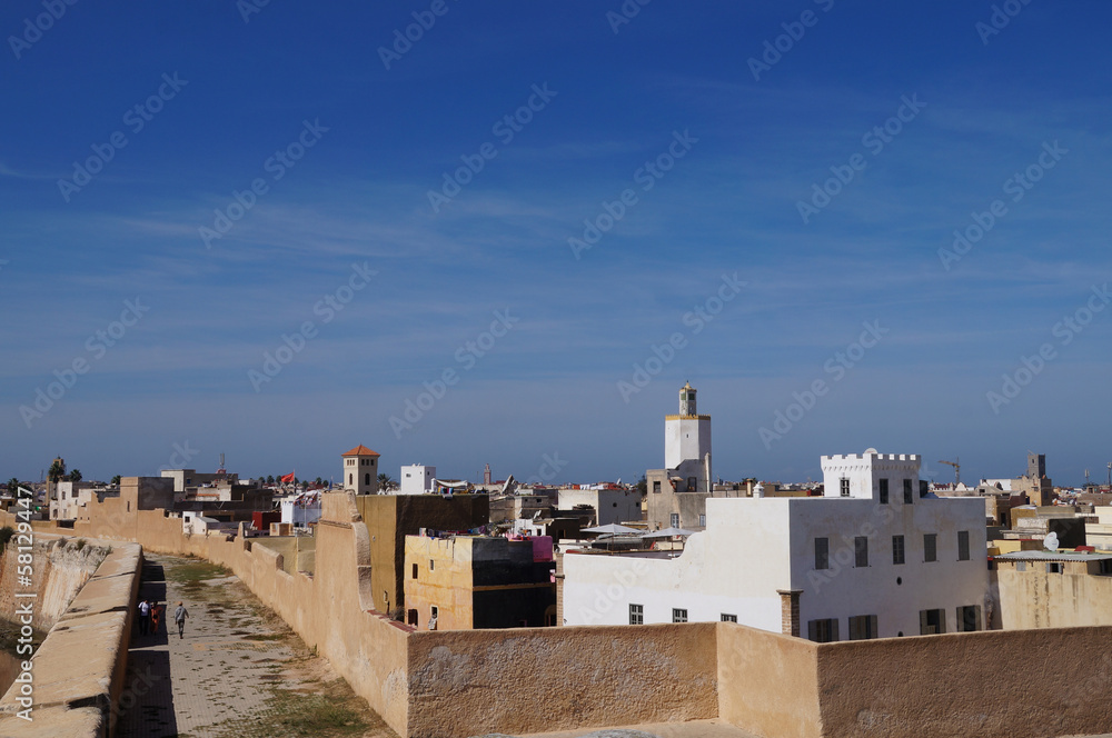 Mosque minaret at El-Jadida, Morocco