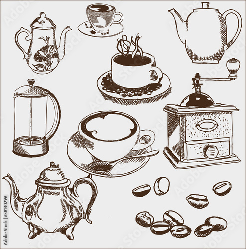 Kaffee coffee illustrationen zeichnung