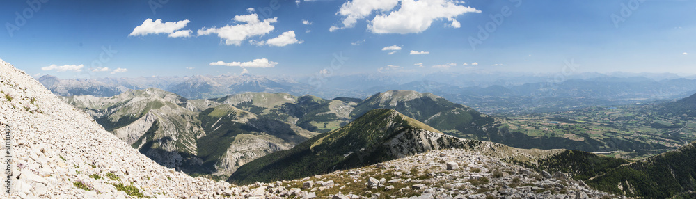 Panoramatic view of Hautes Alpes France..