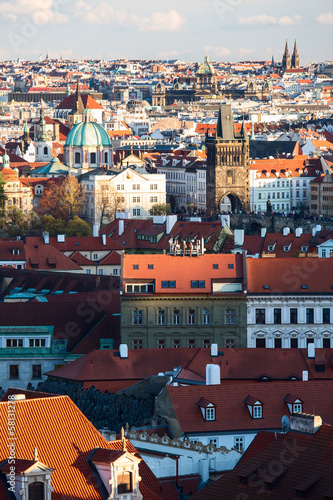 View of the Prague city, Charles bridge