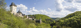 Karlstejn castle in summer, panoramatic view..