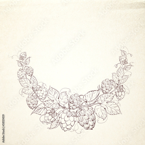 Decorative hops garland.