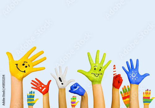 Hands in paint