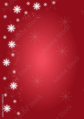 Background Christmas snowflakes red