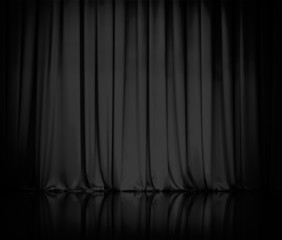 curtain or drapes black background