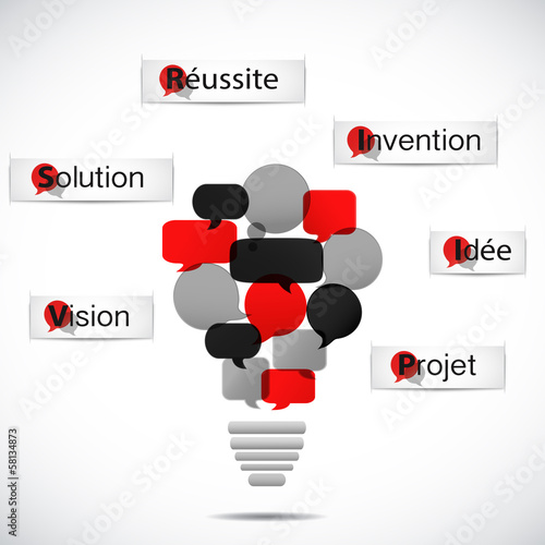 ampoule bulles concept idée (français) cs5