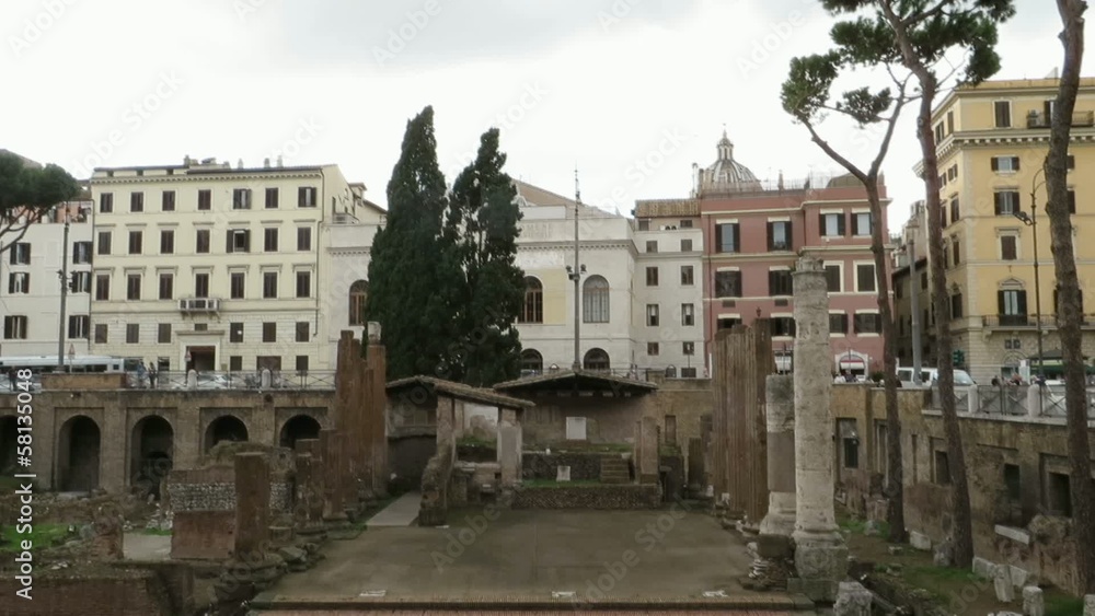 Largo Argentina, roman ruins in Rome, Italy Largo Argentina, roman ruins in Rome, Italy