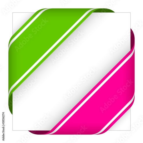 green and pink christmas corner ribbons