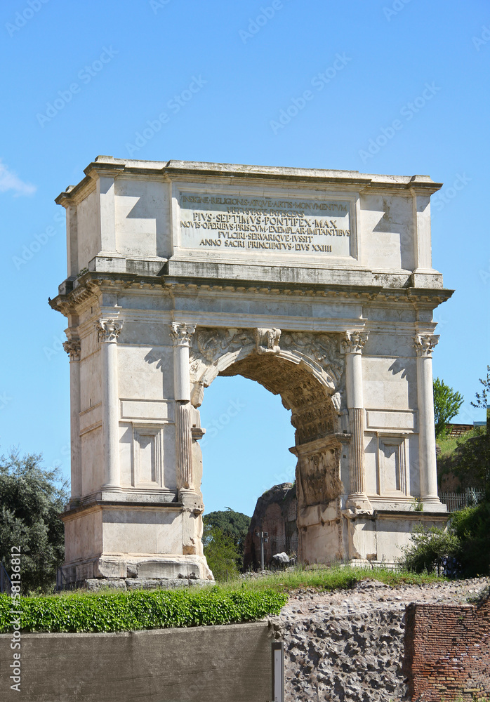 The Arch of Titus at Forum Roman, Rome, Italy