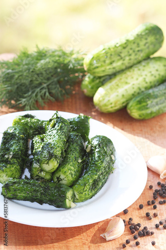 Salted cucumbers