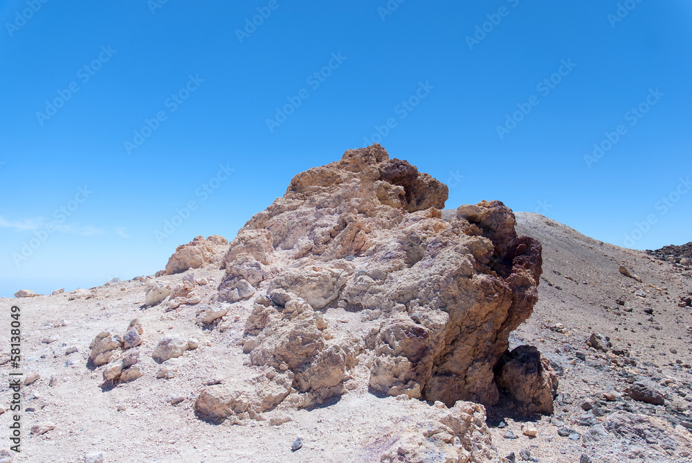White rocks in Park Canadas del Teide. Tenerife. Spain