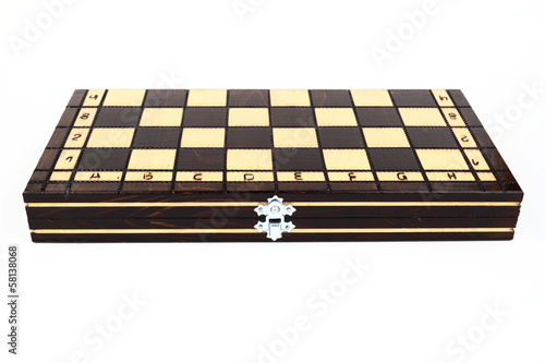 The chessboard on the white background