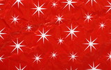 Christmas Wrapping Paper of white stars on red