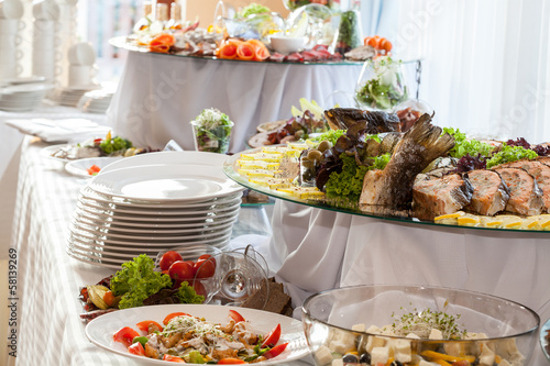Catering at wedding reception