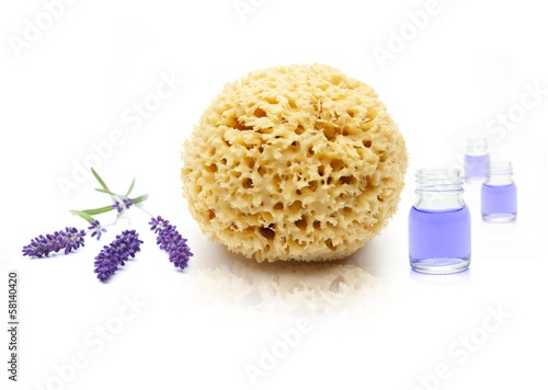 Badeschwamm mit Lavendel