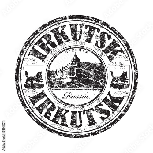 Irkutsk grunge rubber stamp