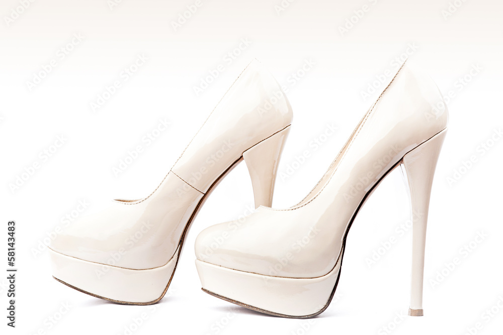 White shoes of the bride White shoes of the bride