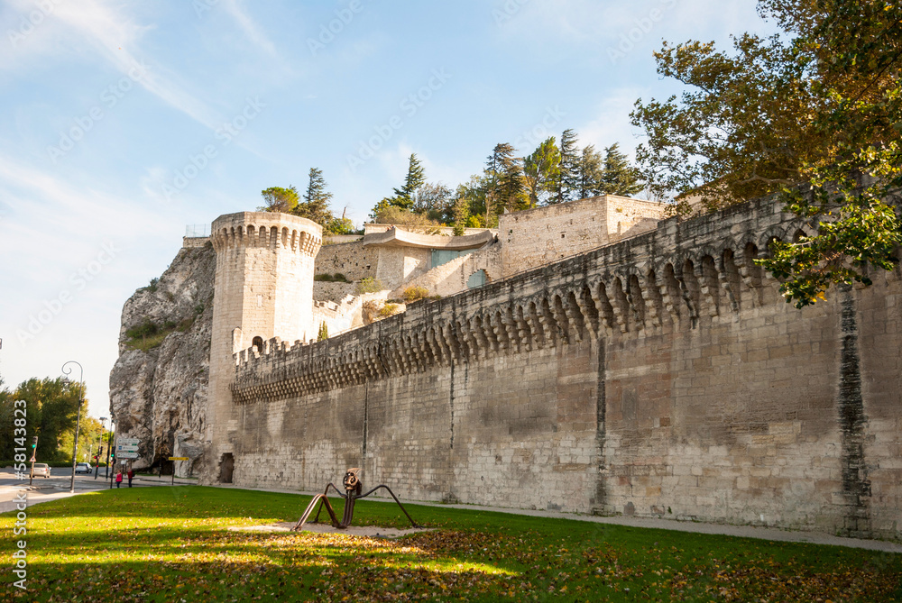 City wall of Avignon, France