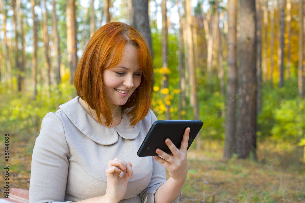Portrait of beautiful girl with the smartphone Portrait of beautiful girl with the smartphone