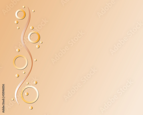 gold background with rings and line