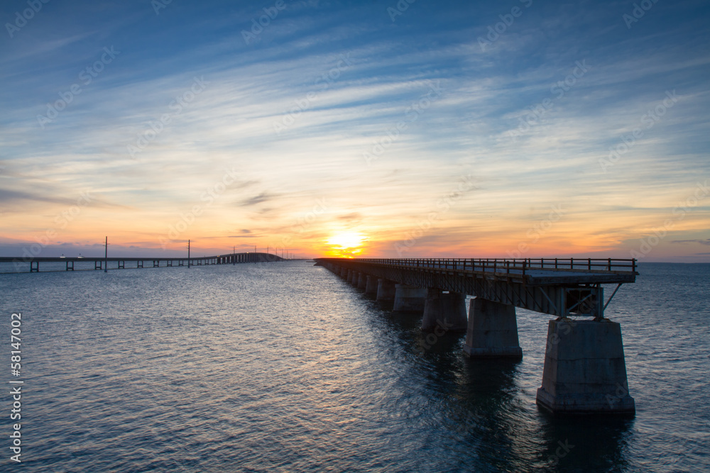 Sunset at the Seven Mile Bridge Sunset at the Seven Mile Bridge