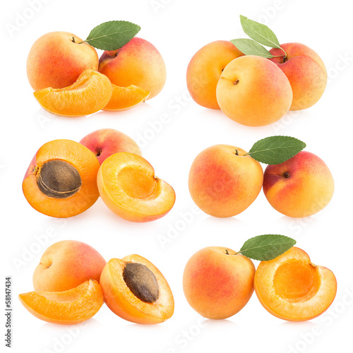 Billede på lærred collection of 6 apricot images