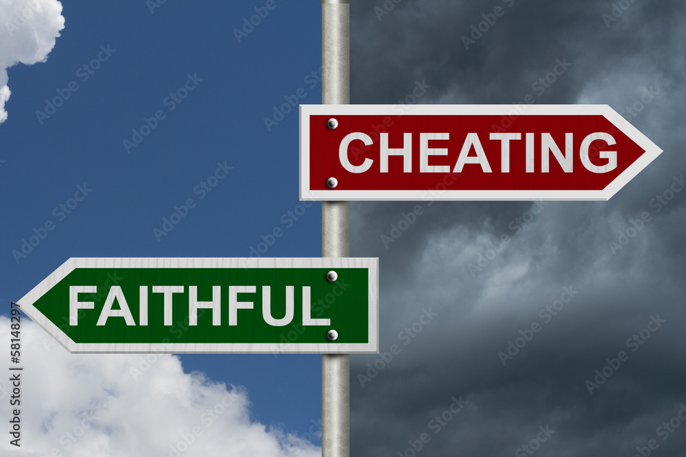 Obraz premium Cheating versus Faithful