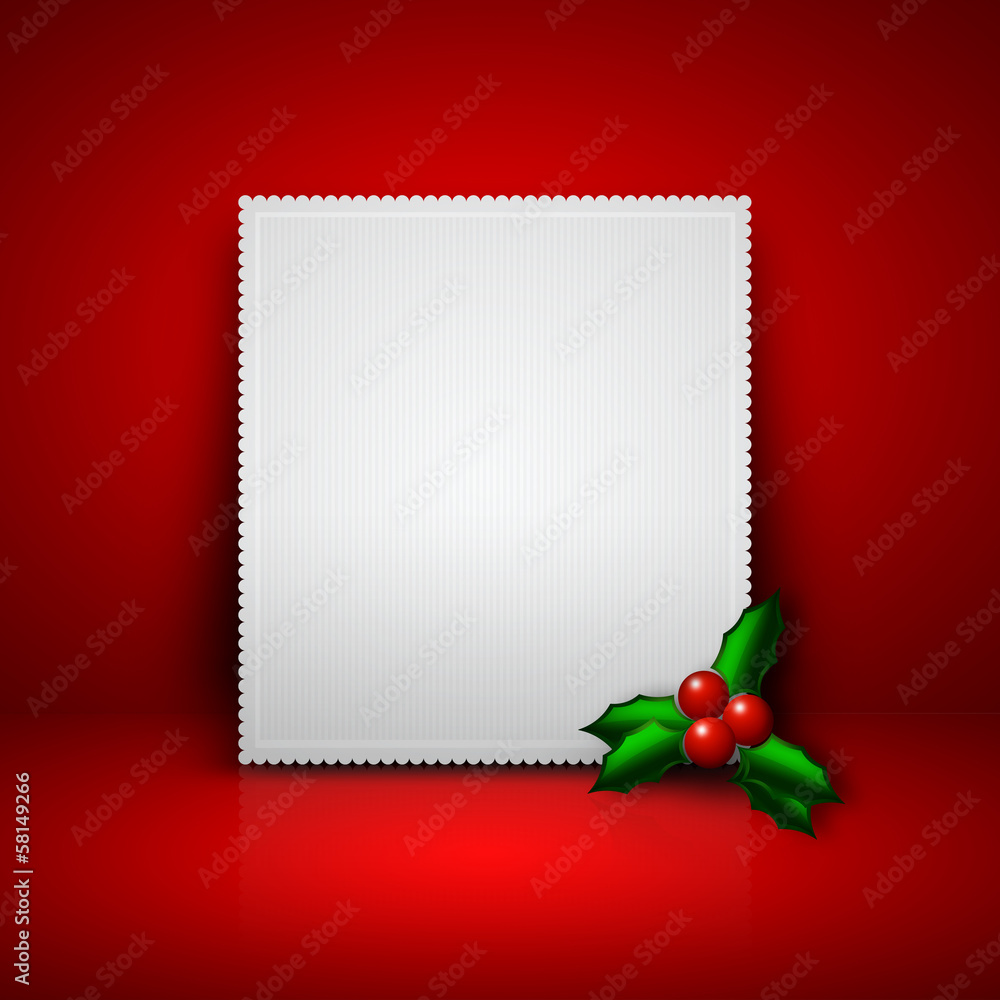 christmas background with holly christmas background with holly