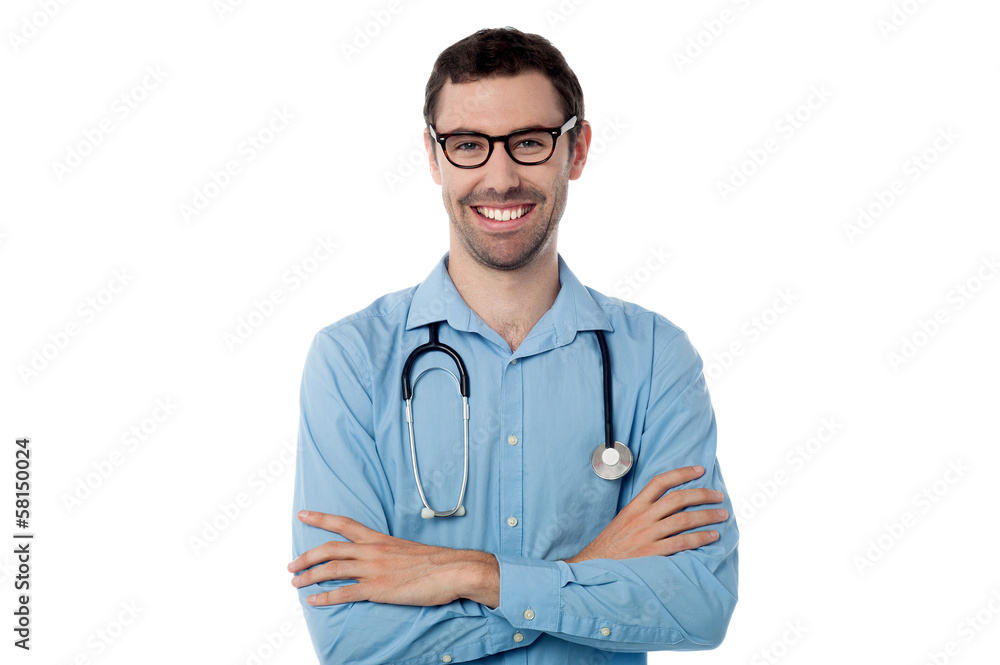 Confident young smiling male doctor Confident young smiling male doctor