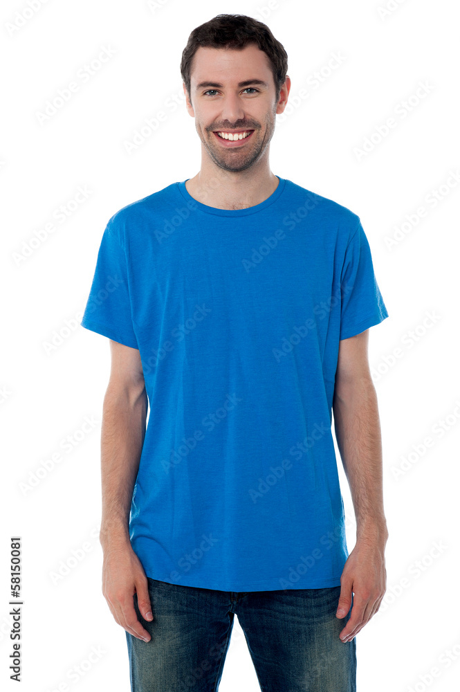 Smart guy posing casually Smart guy posing casually