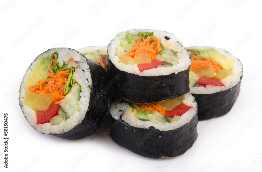 vegetarian sushi roll vegetarian sushi roll