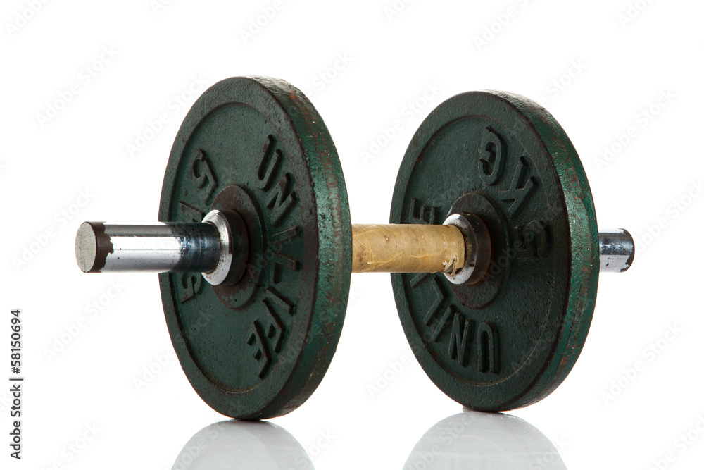 dumbbell isolated on white background dumbbell isolated on white background