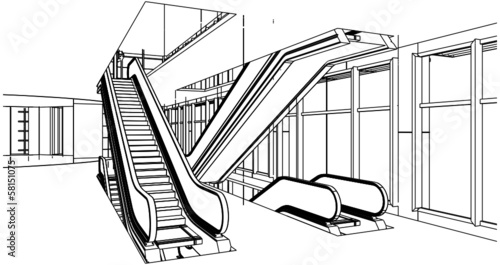 Abstract Construction With Escalator Vector