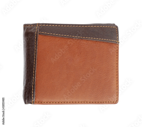 leather wallet on white