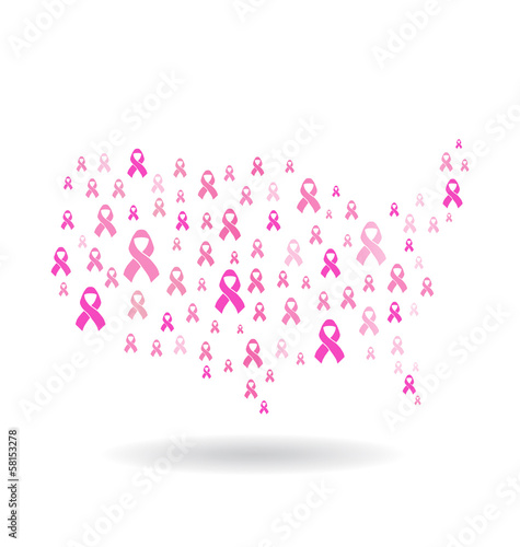 USA pink awareness map