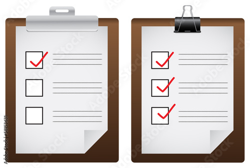 Two check list board icons (vector)