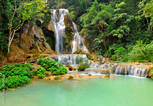 Kuang Si Waterfall in Luang prabang  LAOS