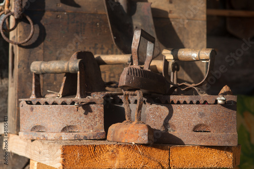 old rusty irons