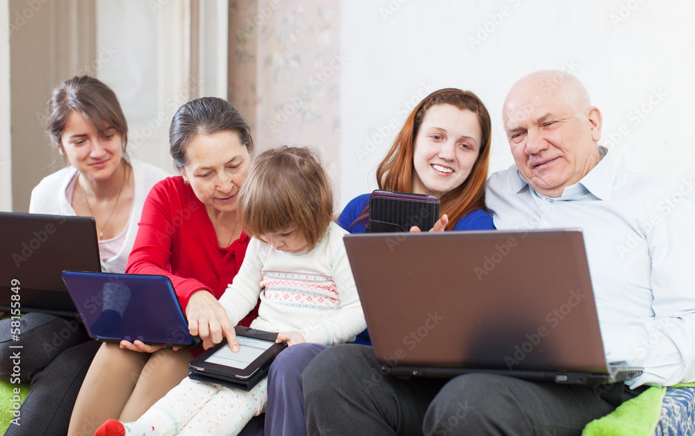 family  with few  communication devices