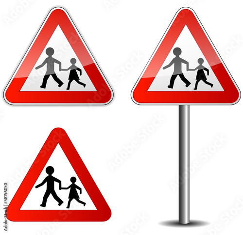 Panneau "attention aux enfants"