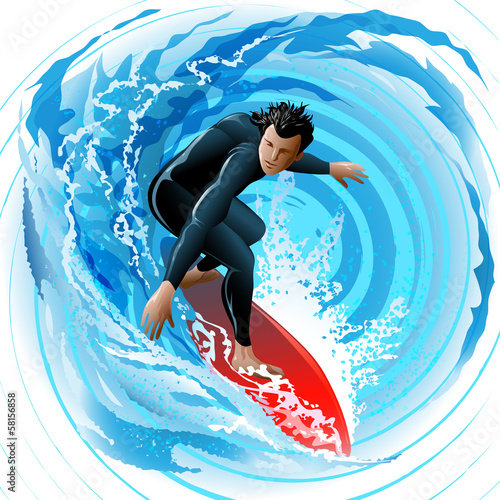 Canvas Print The Surfer