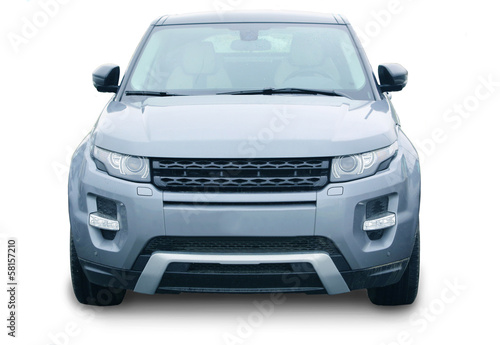 SUV front isolated
