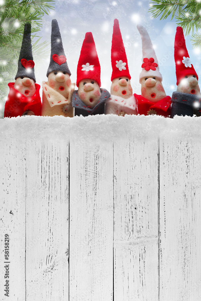 Christmas Elves decorations. Product made from salt and flour