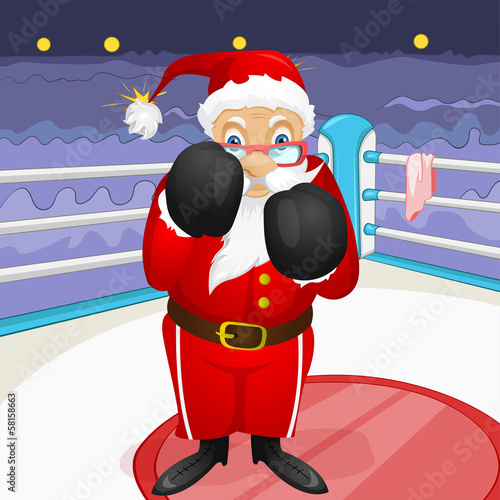 Cartoon Character Santa Claus. Vector EPS 10.