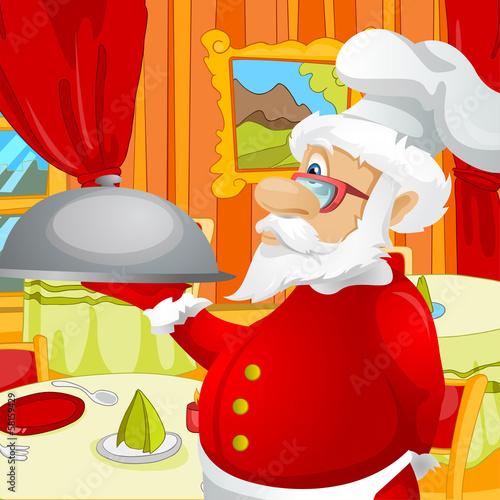 Cartoon Character Santa Claus. Vector EPS 10.