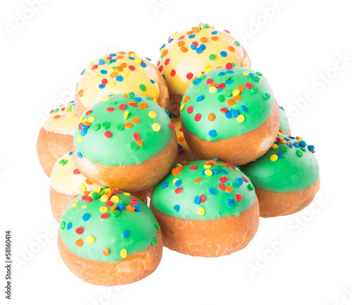 Sweet mini donut on background
