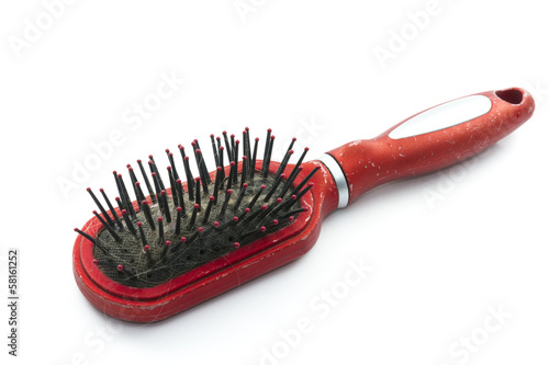 unhygienic hairbrush